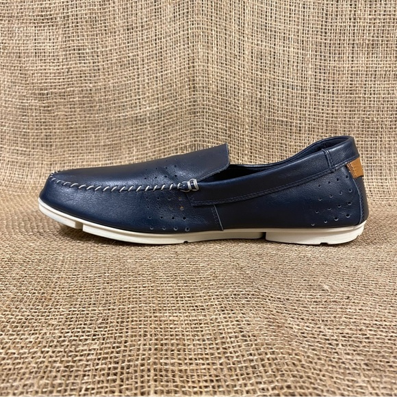 Driving Shoes Clark’s Slip On Oxfords Navy Blue Dark Tor England Mens Size 11 - Picture 4 of 10